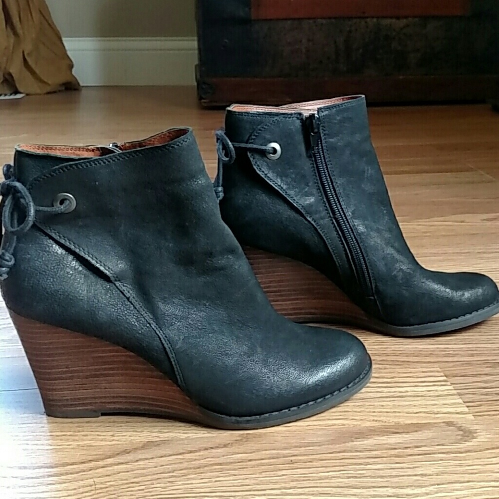 Leather booties.